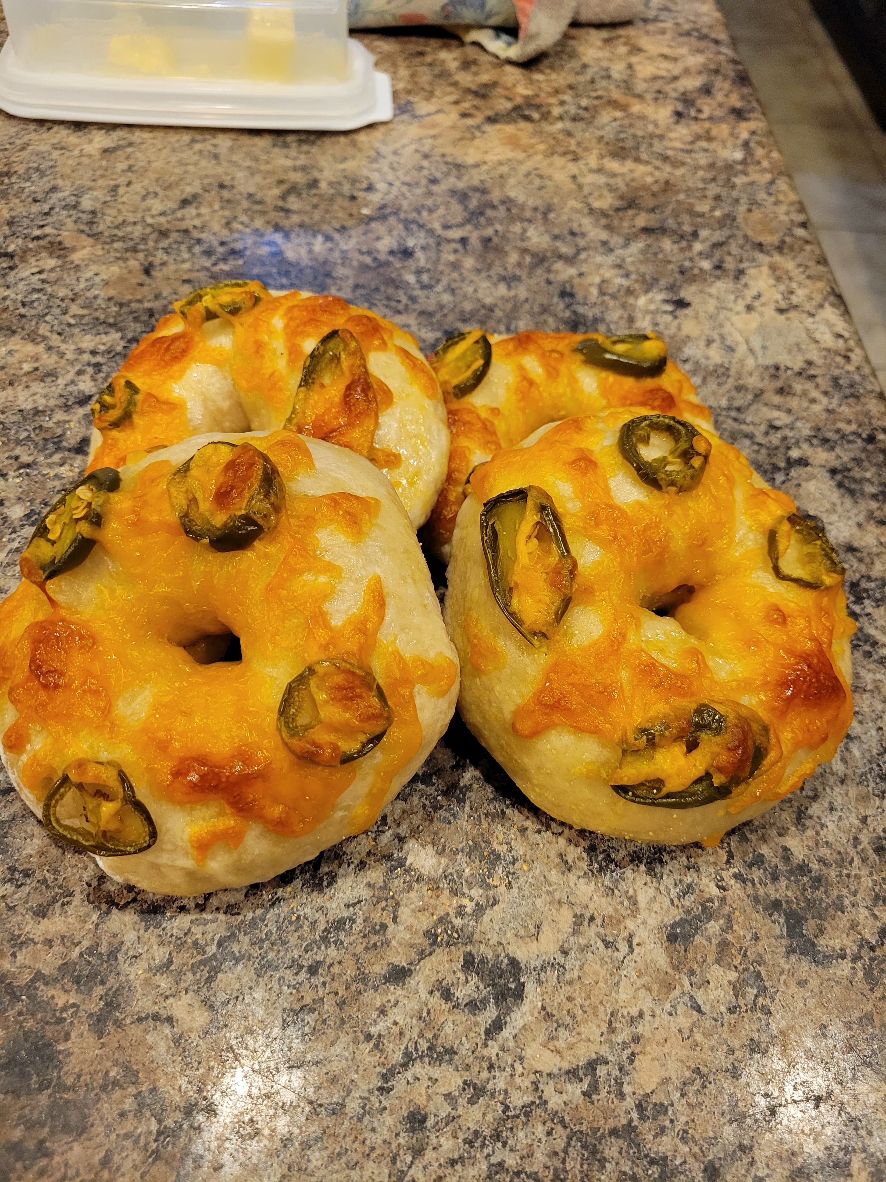 Jalapeno Cheddar Bagels